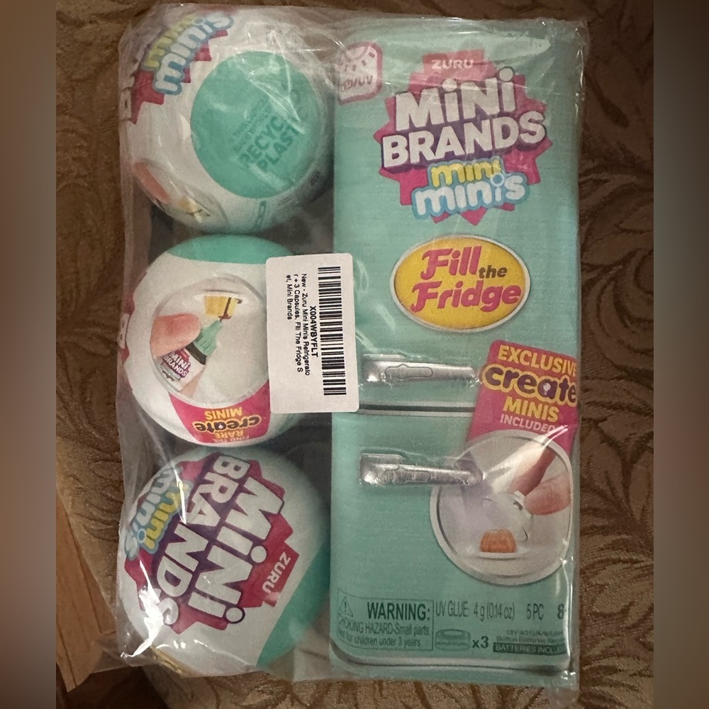 ZURU Mini Brands Fill the Fridge bundle with 3 mini brand balls, all NEW